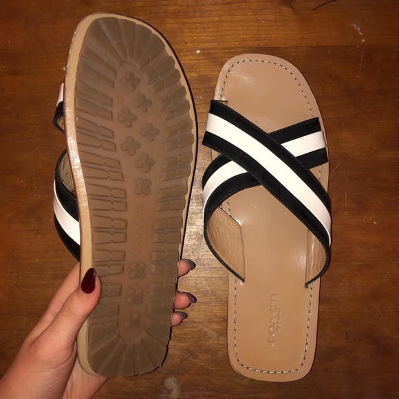 Like New Two Tone Coach Sandals - Picture 4 of 4